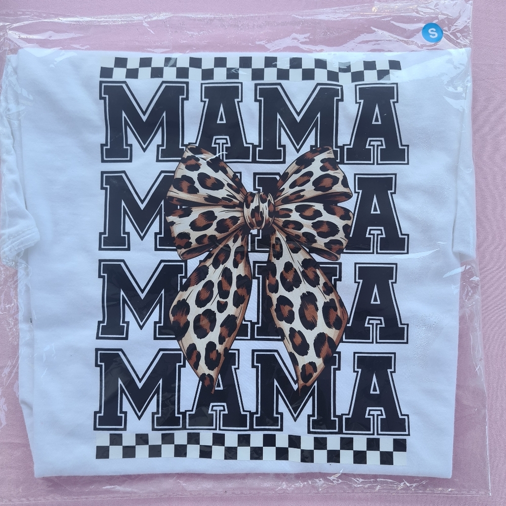 Leopard Print Bow Graphic Tee